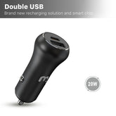 2 - in - 1 Dual Port Fast Charging Car Charger with 6ft USB - C CableMyBat Pro